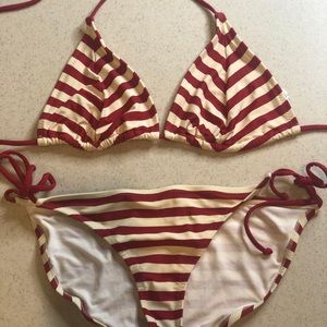Red Striped bikini